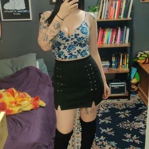 Floral Print Cropped Tank Top